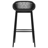 7 Piece Bar Set White and Black 3057445