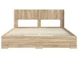 Bed Frame with Storage and Headboard Sonoma Oak 150 x 200 cm 3414455