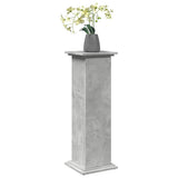 Display Stand with Storage Concrete Grey 31x30x90 cm Engineered Wood 854610