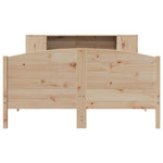 ZNTS Bookcase Bed without Mattress 135x190cm Solid Wood Pine 3323074