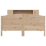 ZNTS Bookcase Bed without Mattress 135x190cm Solid Wood Pine 3323074