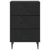 Bedside Cabinet Black 43 x 41 x 66.5 cm Engineered Wood 894786