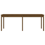Garden Table Honey Brown 203.5x100x76 cm Solid Wood Pine 823986