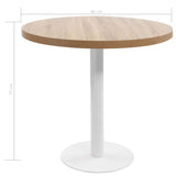 Bistro Table Light Brown 80 cm MDF 286423