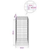 Gabion with 3.5 mm Wire and 5x10 cm Mesh 50x100x100 cm 3462907