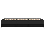 Bed Frame without Mattress Black 100x200 cm Engineered Wood 3295668