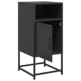 ZNTS Bedside Cabinets 2 pcs Black 36x39x78 cm Steel 846567