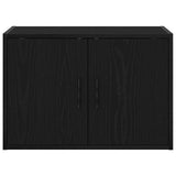 Garage Wall Cabinet Black Engineered Wood 860645