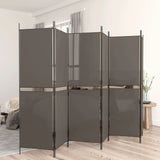 6-Panel Room Divider Anthracite 300x180 cm Fabric 350224