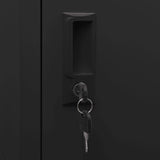 Locker Cabinet Black 38x40x180 cm Steel 339794