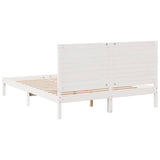Extra Long Bed Frame without Mattress White 140x210 cm Solid Wood 3309300