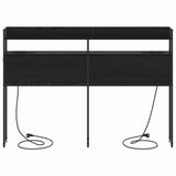 Headboard with Shelf Black oak 150 cm Engineered wood 859700