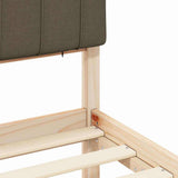 Bed Frame with Upholstered Headboard Taupe 160 x 200 cm 878037