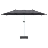 Garden Parasol Anthracite 385 x 209 x 244 cm 42003277