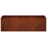 Garden Planter 2 pcs Rusty 100 x 30 x 30 cm Weathering Steel 8005231