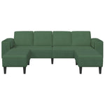 Fabric Sofa with Cushion Dark Green Corduroy fabric 3335136