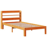 Bed Frame without Mattress Wax Brown 100x200 cm Solid Wood Pine 3306804