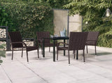 Garden Dining Set Brown and black 3099384