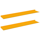 Floating Shelf 2 pcs Mustard Yellow 100 x 18 x 2.5 cm Steel 8004050