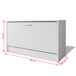 ZNTS Shoe Storage Bench White 80x24x45 cm 243050