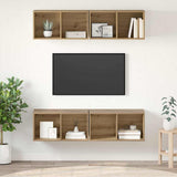 TV Cabinet Set Wall-mounted 4 pcs Artisan Oak 37 x 37 x 72 cm 3393533