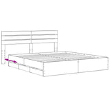 Bed Frame with Storage and Headboard Artisan Oak 180 x 200 cm 3445825