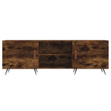 TV Cabinet Smoked Oak 150x30x50 cm Engineered Wood 829073