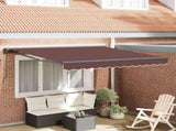 Awning Frame Brown 350 x 250 cm Polyester with PU coating 3330245