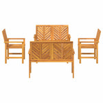 Garden Lounge Set Brown Solid Acacia wood 3154129