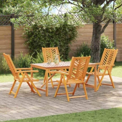 Garden Dining Set 5 pcs Brown 150 x 90 x 74 cm 3154123