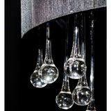 Chandelier with 85 Crystals Black 60344