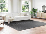 Area Rugs Square PALMERAS Anthracite 240 x 240 cm Polyester 42022670