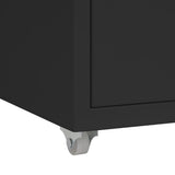 Mobile File Cabinet Black 28x41x69 cm Metal 335918