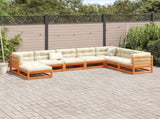 8 Piece Garden Sofa Set Wax Brown Solid Wood Pine 3299575