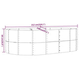 Garden Raised Bed Brown 212x140x68 cm Galvanised Steel 319095