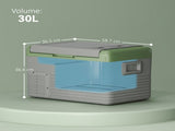 30L Portable Car Refrigerator - Light Green and Grey T3398P349482