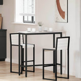 Table White 100 x 40 x 101 cm Engineered Wood and Steel 873783