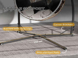 Hammock Chair Stand Only, Hanging Chair Stand with X-Shape Base, Heavy Duty Steel Single Hammock Egg T3398P324045