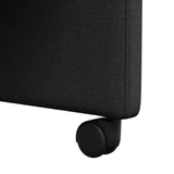 Dining Chairs with Wheels 2 pcs Black 57 x 67 x 95 cm Fabric 42017849