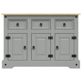 Sideboard Corona Grey 112x44x78 cm Solid Wood Mexican Pine 355084
