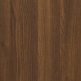ZNTS 3 Piece Bathroom Furniture Set Brown Oak Engineered Wood 3143933