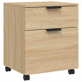 Mobile File Cabinet with Wheels Sonoma Oak 45x38x54 cm Engineered Wood 811523