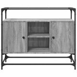 Sideboard with Glass Top Grey Sonoma 98x35x81 cm Engineered Wood 846072