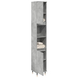 Bathroom Cabinet Concrete Grey 30x30x190 cm Engineered Wood 857195