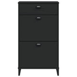 Shoe Cabinet VIKEN Black Engineered Wood 374927