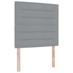 ZNTS Bed Frame Light Grey 120x200 cm Fabric 3344641