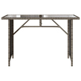 2 Piece Garden Dining Set with Cushions Grey Poly Rattan 366335