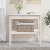Console Table White 80x40x75 cm Solid Wood Pine 814305