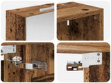 Bathroom Cabinet Set 3 pcs 130 x 14.5 x 70 cm Engineered wood 3403774