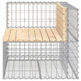 Garden Bench Gabion Design 92x71x65.5 cm Solid Wood Pine 834380